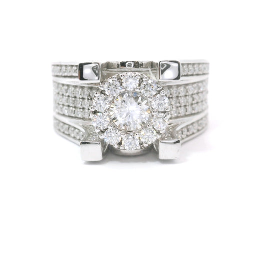 Sterling Silver with Round Brilliant Moissanite CTW 2.07 image 0