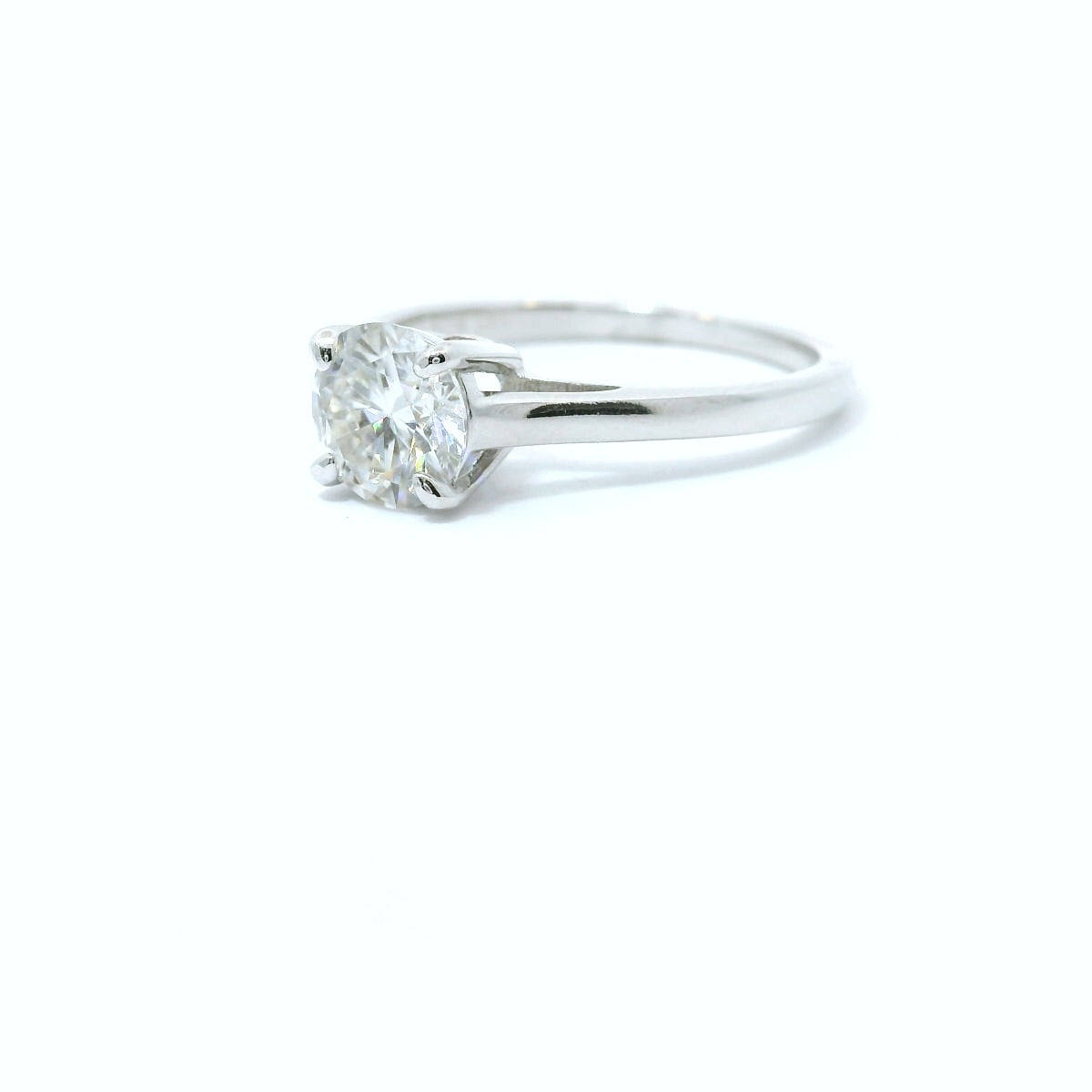Sterling Silver with Round Brilliant Moissanite CTW 1 CTW image 2
