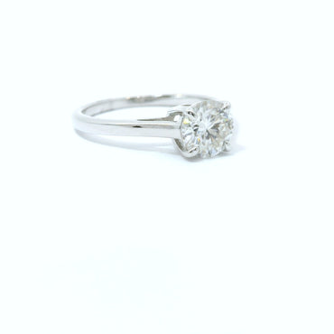 Sterling Silver with Round Brilliant Moissanite CTW 1 CTW image 1