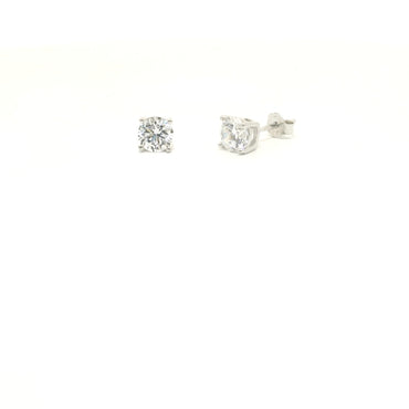 Sterling Silver with Studs Cubic Zirconia 4.8mm image 1