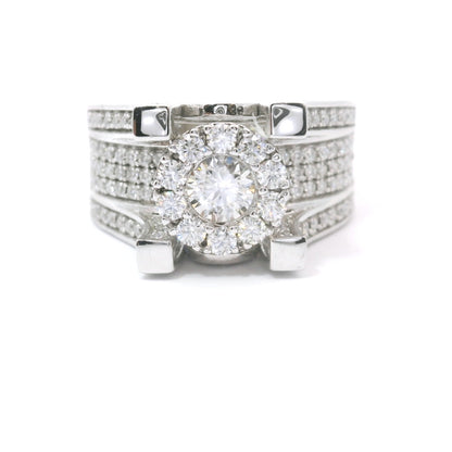 Sterling Silver with Round Brilliant Moissanite CTW 2.07 image 0