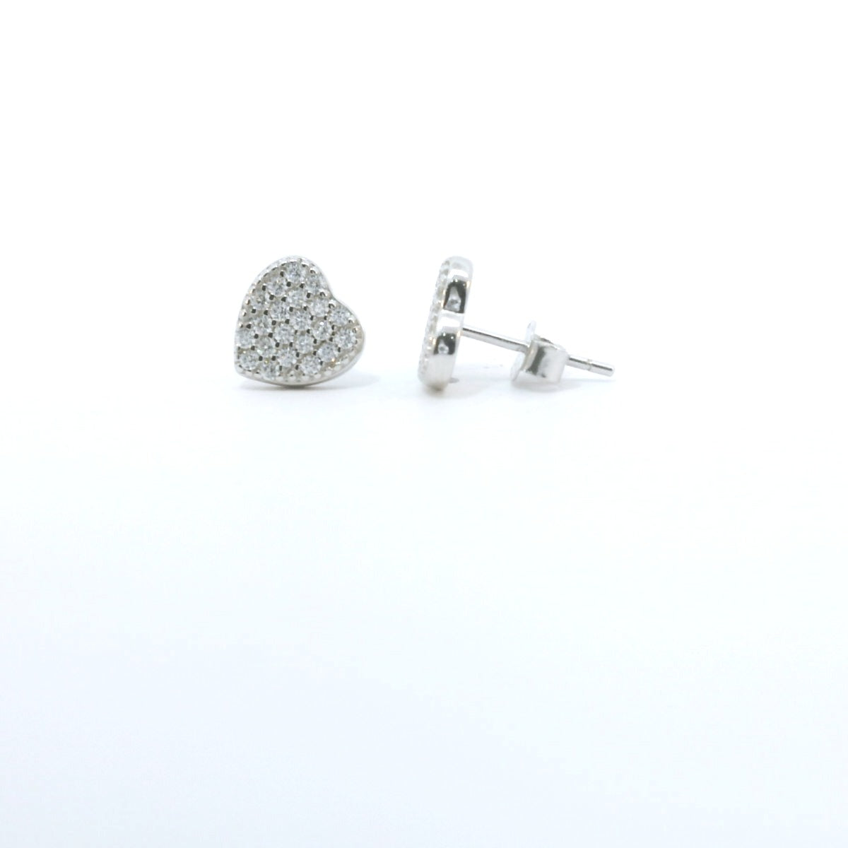 Sterling Silver with Heart Cubic Moissanite image 1