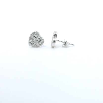 Sterling Silver with Heart Cubic Moissanite image 1
