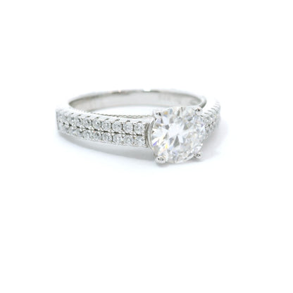 Sterling Silver with Round Brilliant Moissanite Promise Ring image 1