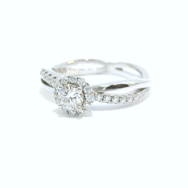 Elegant Sterling Silver Round Cut Moissanite 3/5 CTW image 1