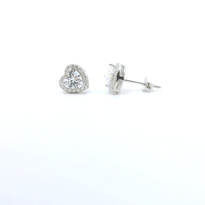 Sterling Silver with Heart Cubic Zirconia image 2