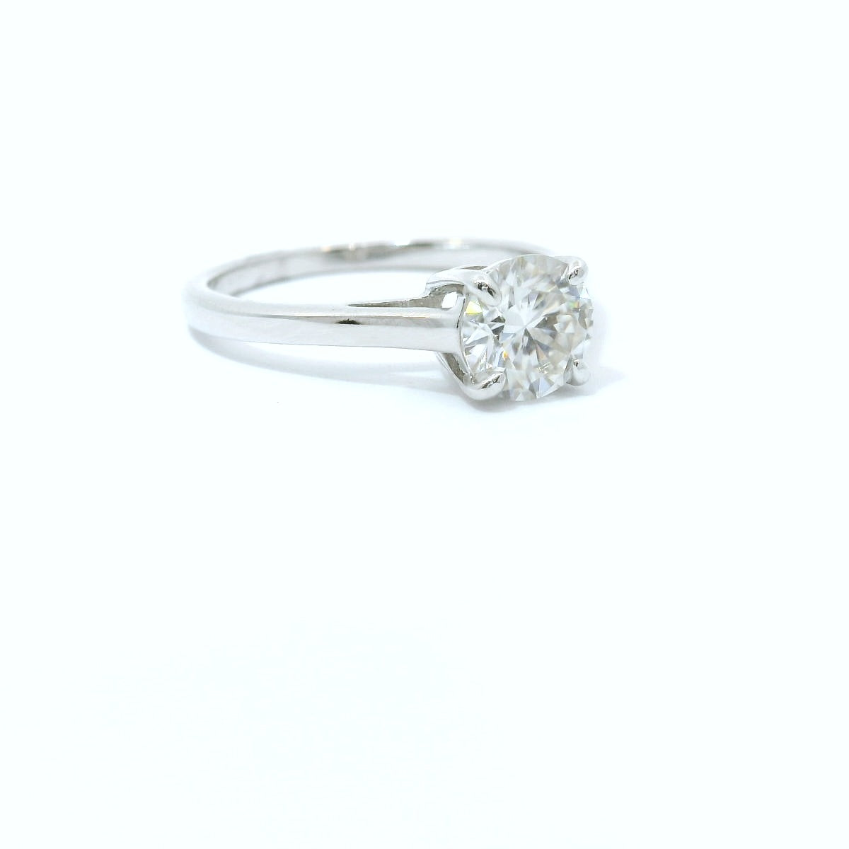Sterling Silver with Round Brilliant Moissanite CTW 1 CTW image 1