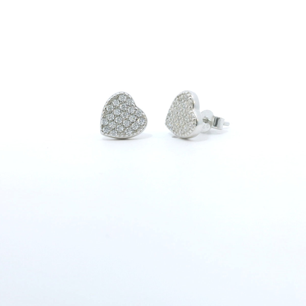 Sterling Silver with Heart Cubic Moissanite image 2