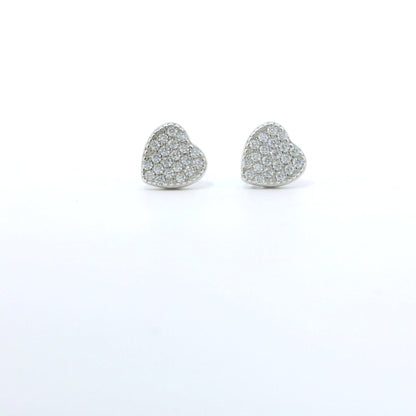 Sterling Silver with Heart Cubic Moissanite image 0