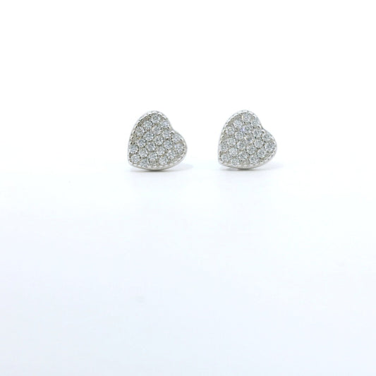 Sterling Silver with Heart Cubic Moissanite image 0