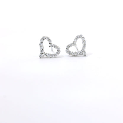 Sterling Silver with Heart Elegant Earrings image 0