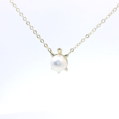Sterling Silver with Freshwater Peal Turtle Pendant image 2