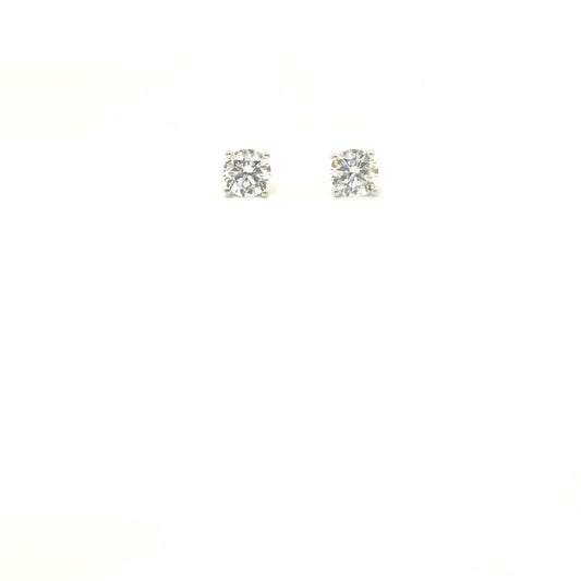 Sterling Silver with Cubic Zirconia Studs 4.8mm image 0