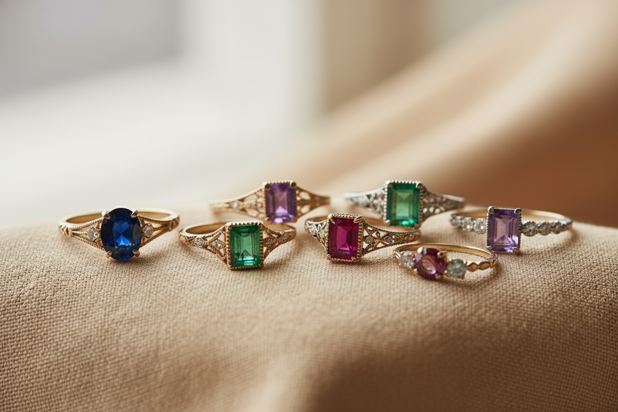 I want a follow up of this image in 400px by 400 px format with more antique style rings 